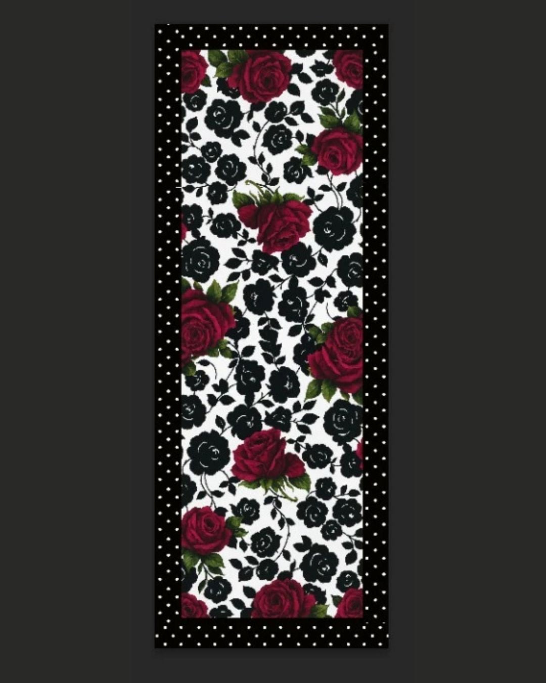 Crimson Bloom - Floral Statement Scarf