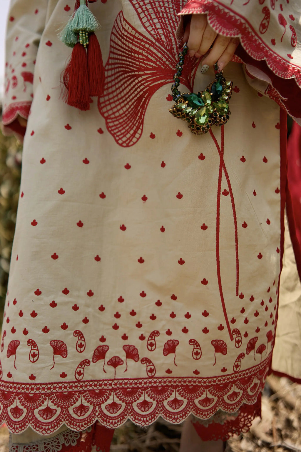 Crimson Bloom (Unstiched)