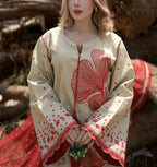 Crimson Bloom (Unstiched)