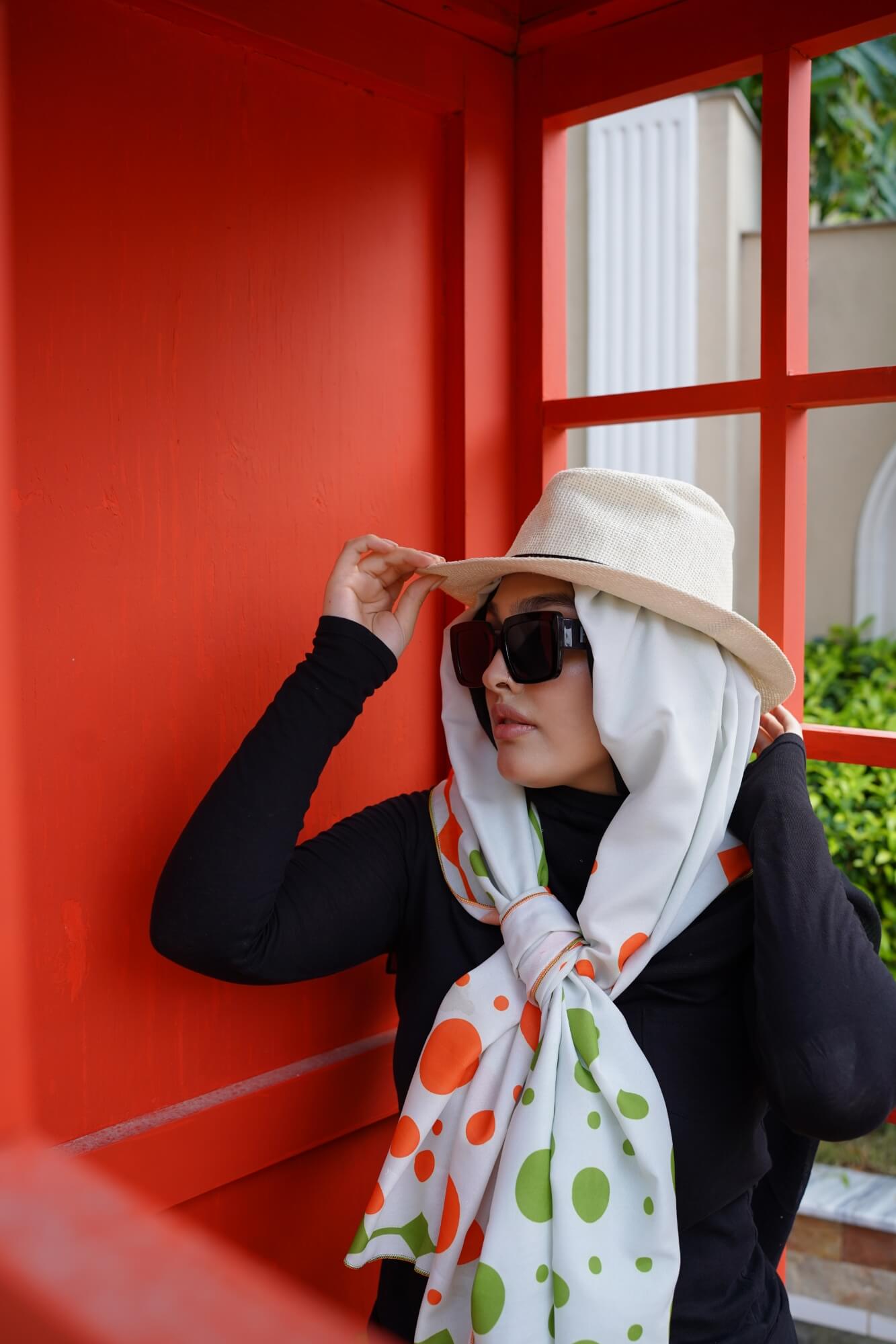Marigold Haze - Playful Polka Dot Scarf