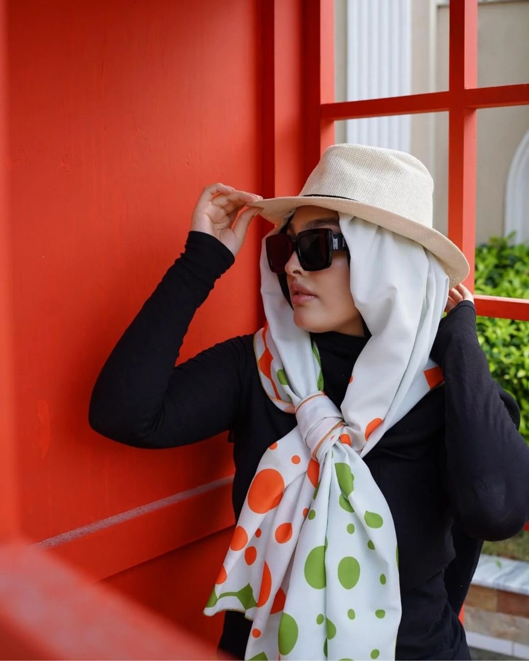 Marigold Haze - Playful Polka Dot Scarf