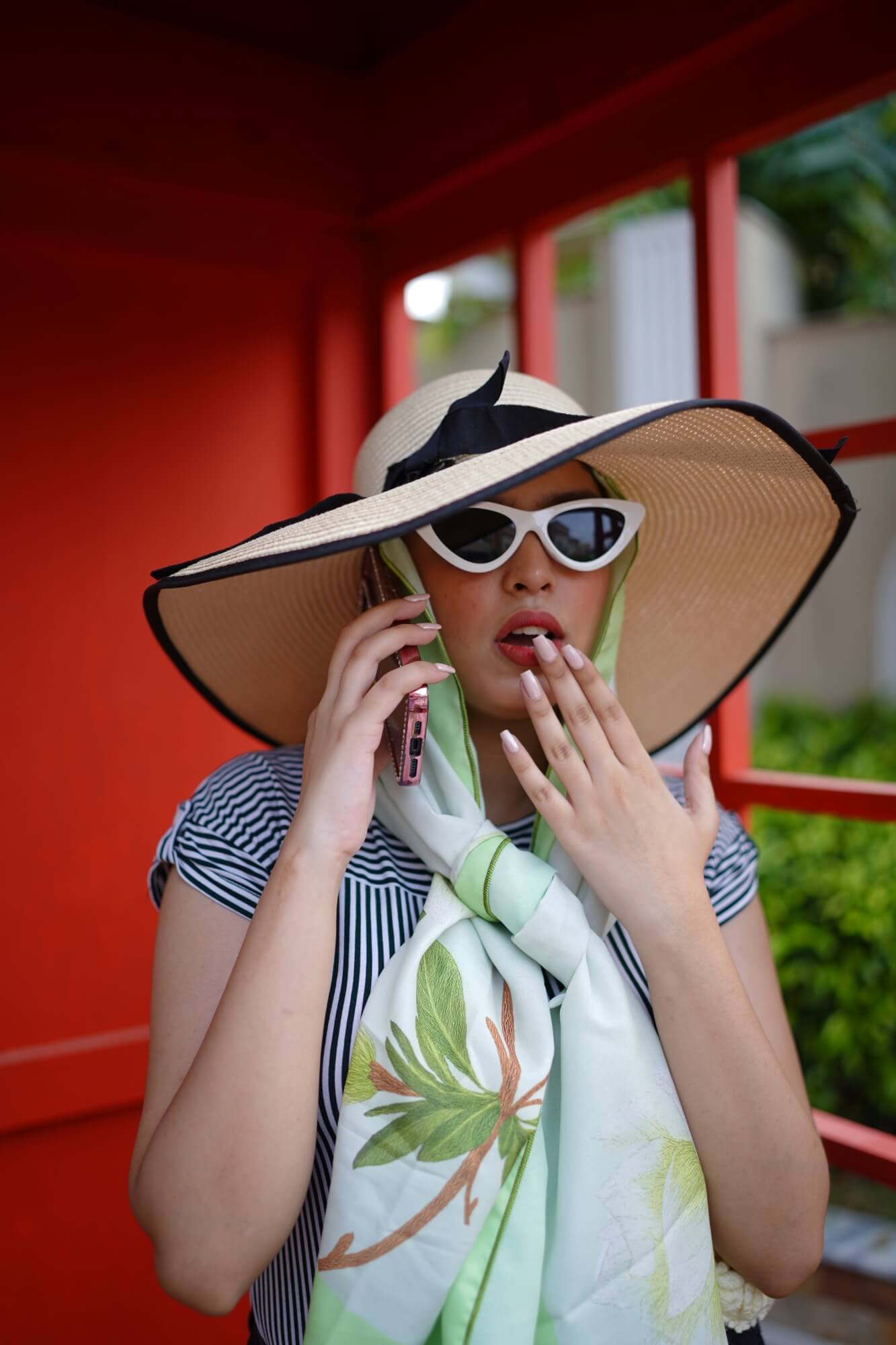 Pista Sand - Botanical Breeze Scarf