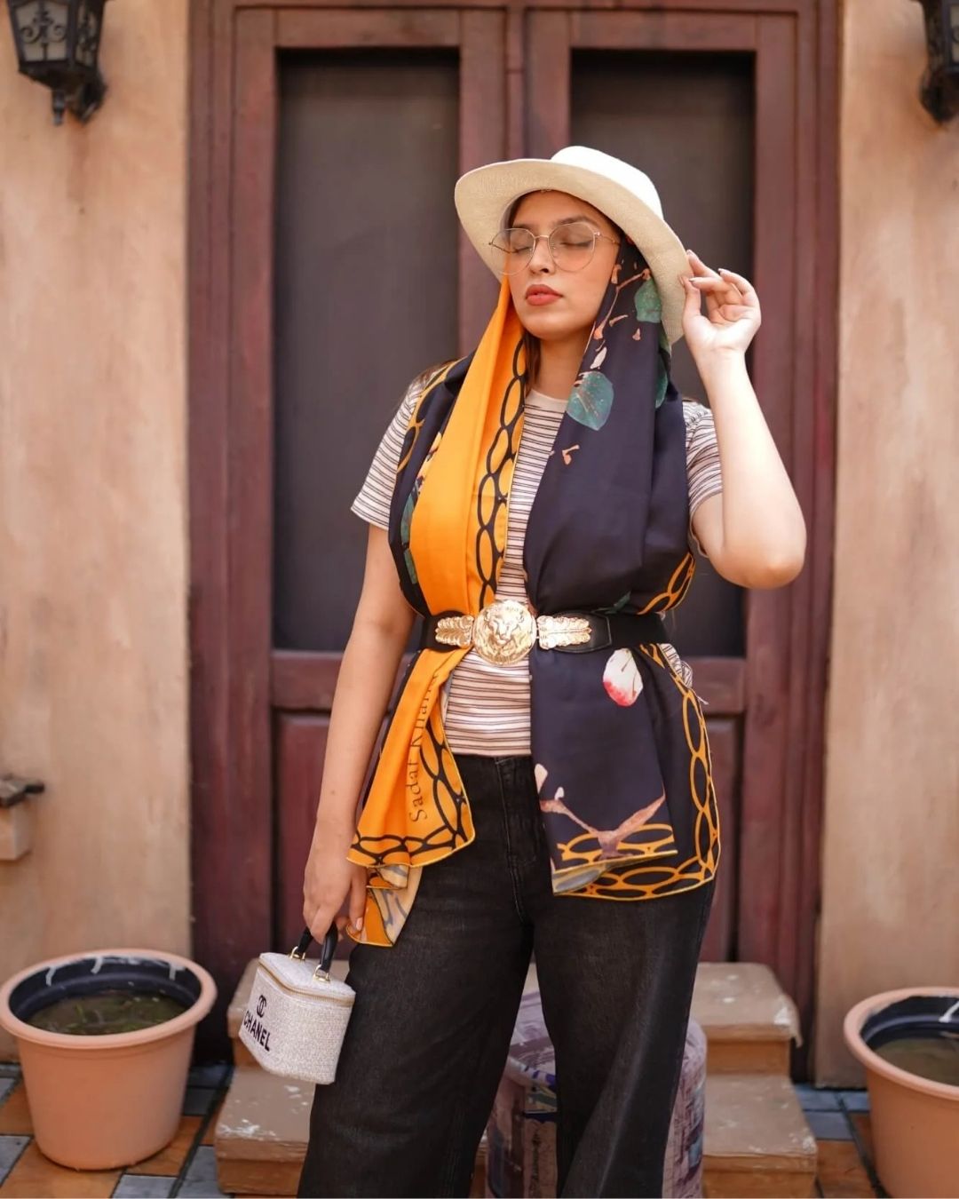 Sunleaf Charm - Bold Statement Scarf